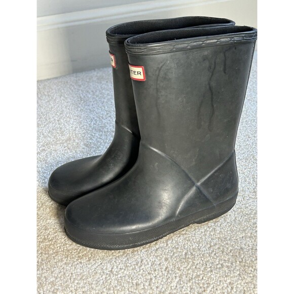 Hunter Kids First Classic Rain Boots US Size 11 Black Rain, Winter - Picture 3 of 9